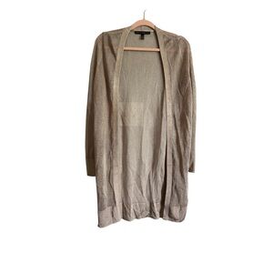 White House Black Market Metallic Open Front Cardigan